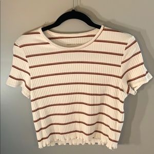 White and red striped lettuce edge top